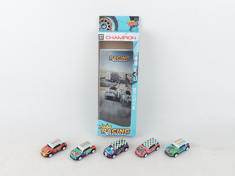 5pcs Pull Back Iron Cars