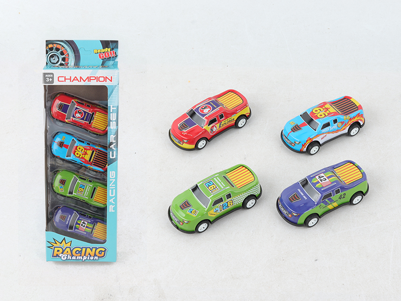 4pcs Pull Back Iron Cars