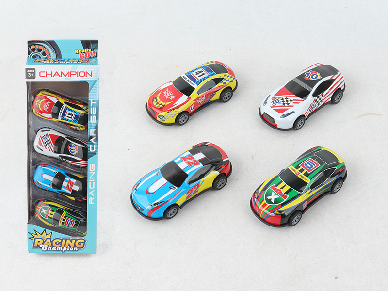 4pcs Pull Back Iron Cars