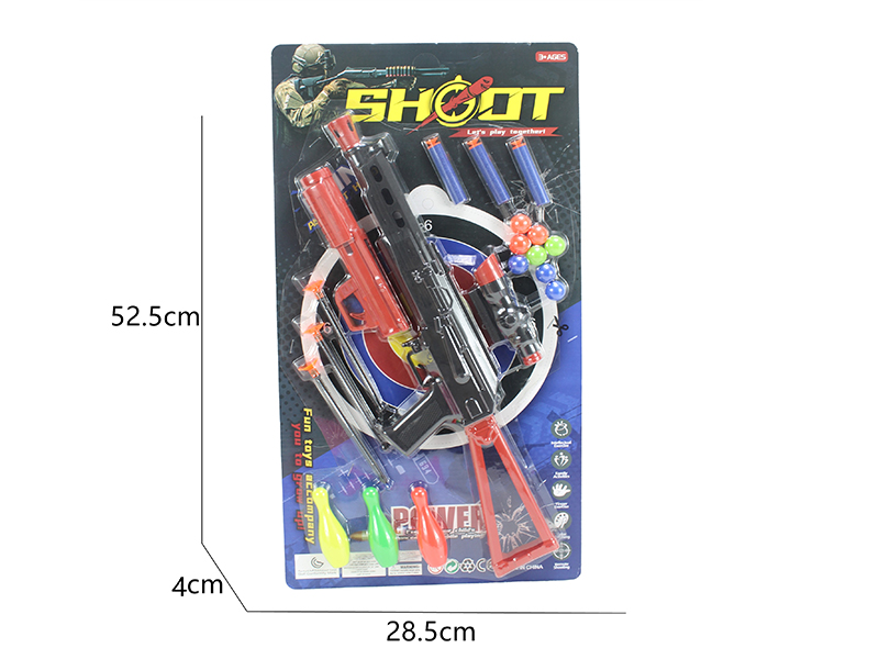 Solid Color Ping-Pong Ball Soft Bullet Gun Three Purpose