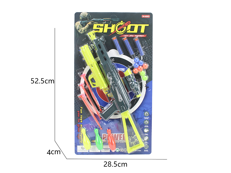 Solid Color Ping-Pong Ball Soft Bullet Gun Three Purpose