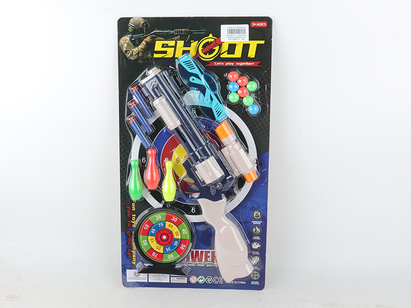 Solid Color Revolver Ping-Pong Ball Soft Bullet Gun Dual Purpose