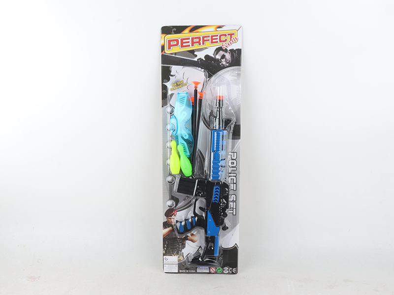 Spray-Painted Needle Gun With Bowling Ball, Glasses