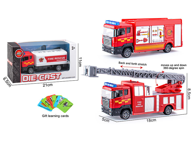 Pull Back Alloy Fire Engine