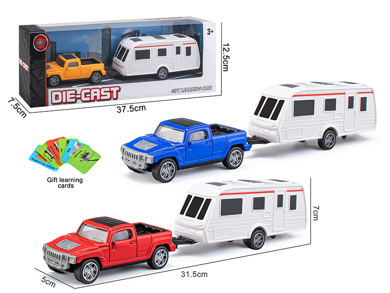 Pull Back Alloy Car With RV Cabinet