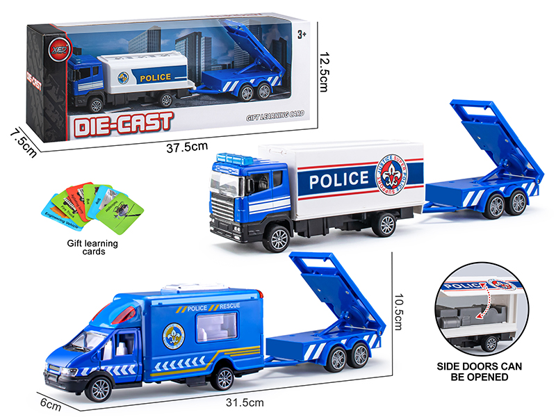 Pull Back Alloy Police Car