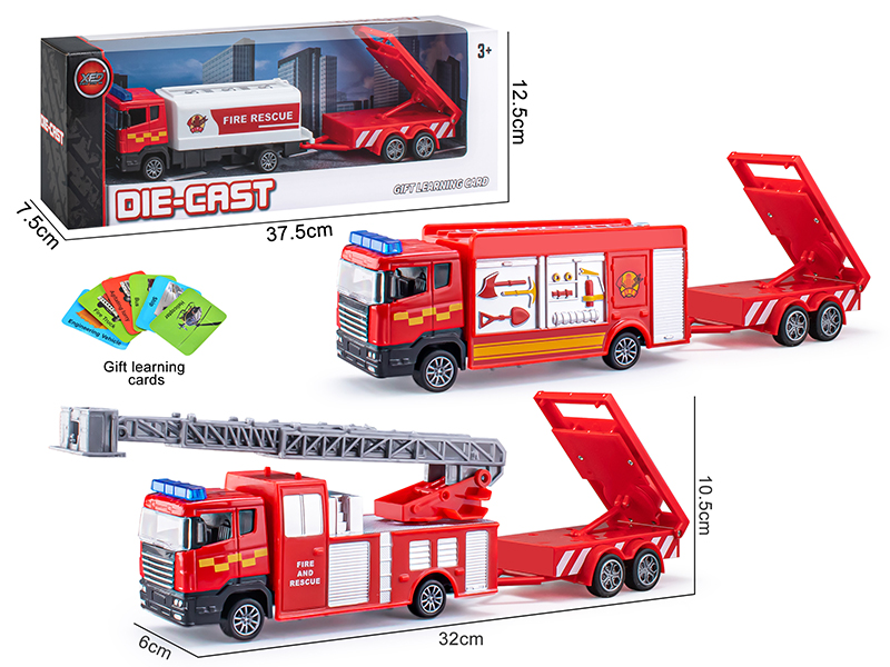 Pull Back Alloy Fire Engine