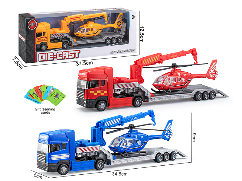 Slide Alloy Platform Trailer + Helicopter