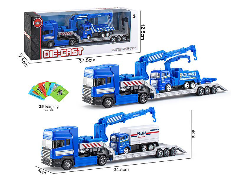 Slide Alloy Platform Trailer With Police Car