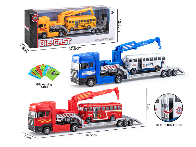 Slide Alloy Platform Trailer + Pull Back Bus