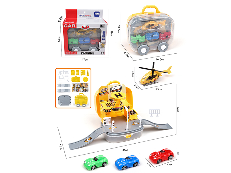 Storage Parking Lot(1 Helicopter + 3 Slide Cars)