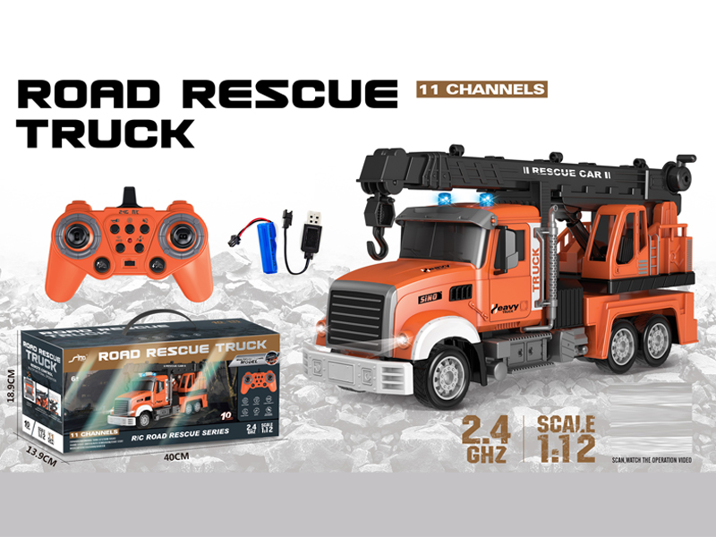 1:12 2.4G  11CH R/C Wreck Crane With Light And Music