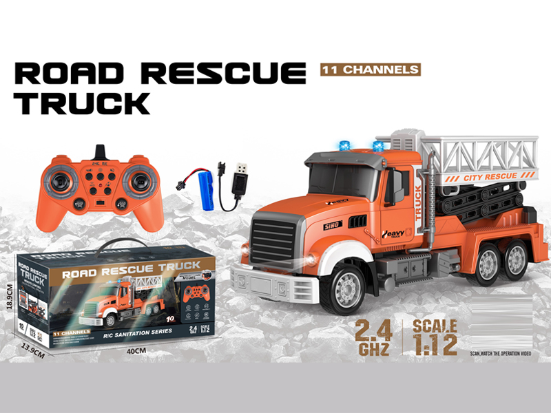 1:12 2.4G  11CH R/C Rescue Lift Truck With Light And Music
