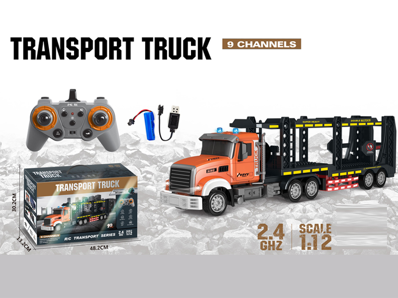 1:12 2.4G  9CH R/C Double Decker Transport Trailer With Light And Music