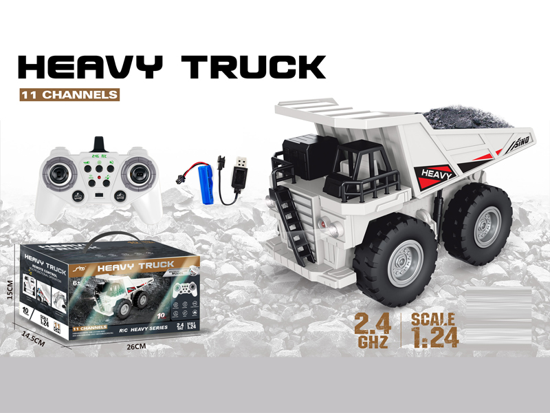 1:24 2.4G 11CH R/C Heavy Industry Dump Truck With Light And Music