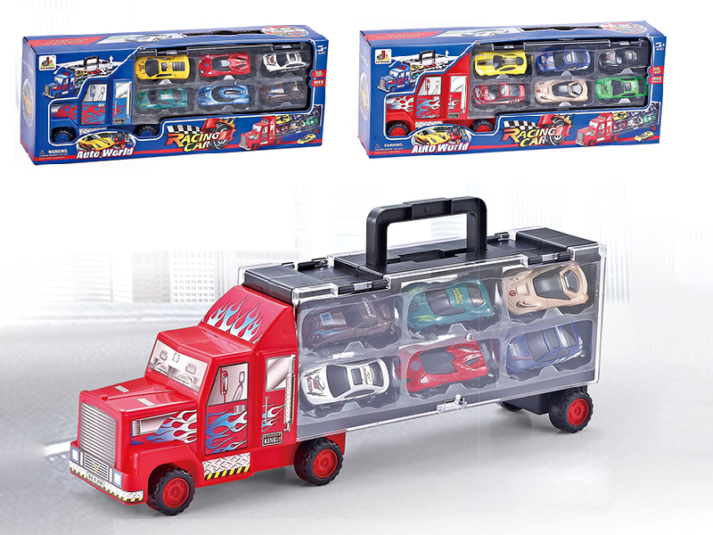 Container Car With 6 Slide Alloy Cars