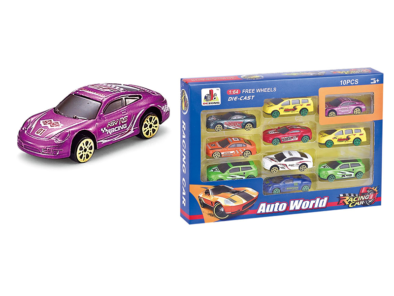 1:64 Slide Alloy Sports Cars 10pcs