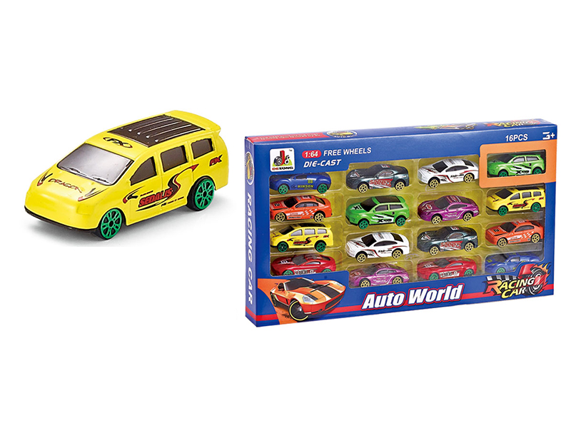1:64 Slide Alloy Sports Cars 16pcs