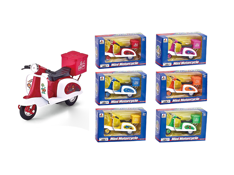 Pull Back Alloy Mini Motorcycle(With Motorcycle Trunk)