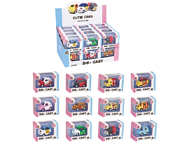 Pull Back Alloy Q Edition Cars 24PCS
