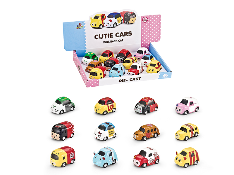 Pull Back Alloy Q Edition Cars 12PCS