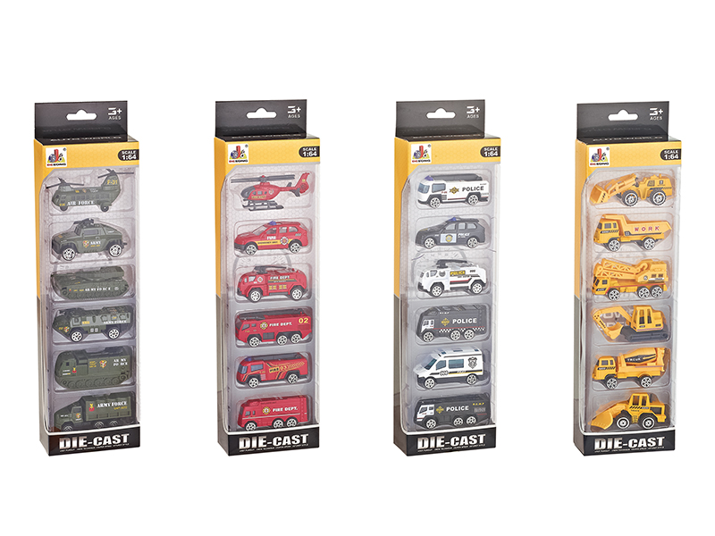 6pcs Alloy Cars