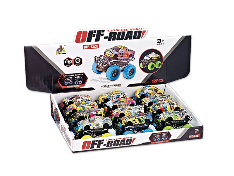 Alloy Friction Crash Monster Truck 12pcs