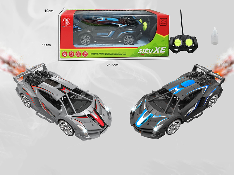 27Mhz 4-Channel Remote Control Spray Racing Car(Not Included Batteries)