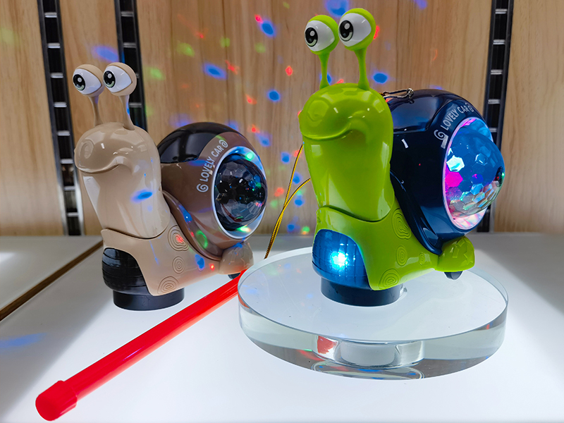 B/O Go And Bump Snail Lantern Toy(Light And Music,Projection)