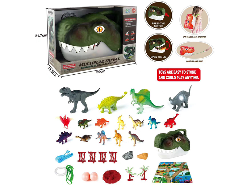 Multifunctional Dinosaur Storage Case 32PCS