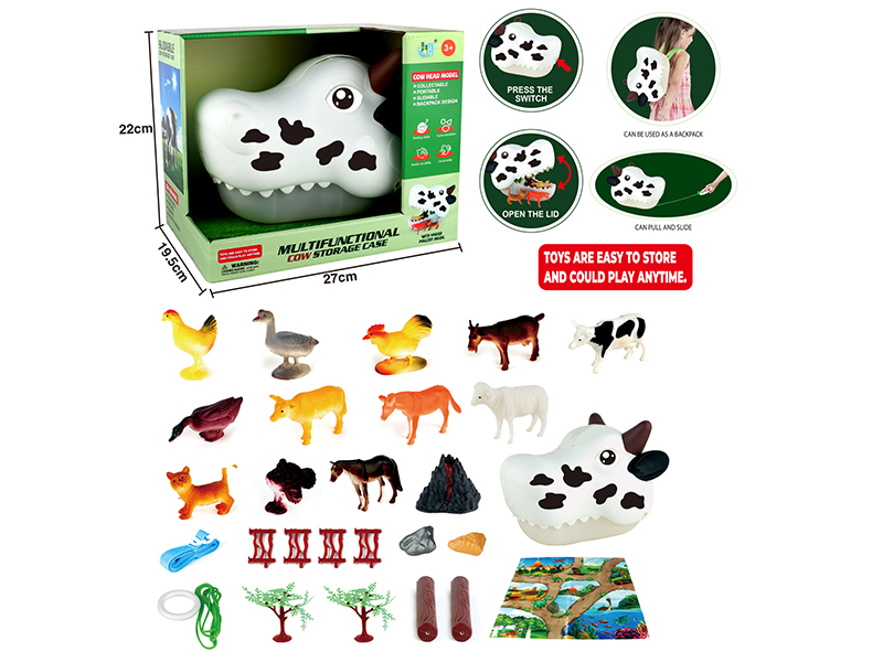 Multifunctional Cow Storage Case 28PCS