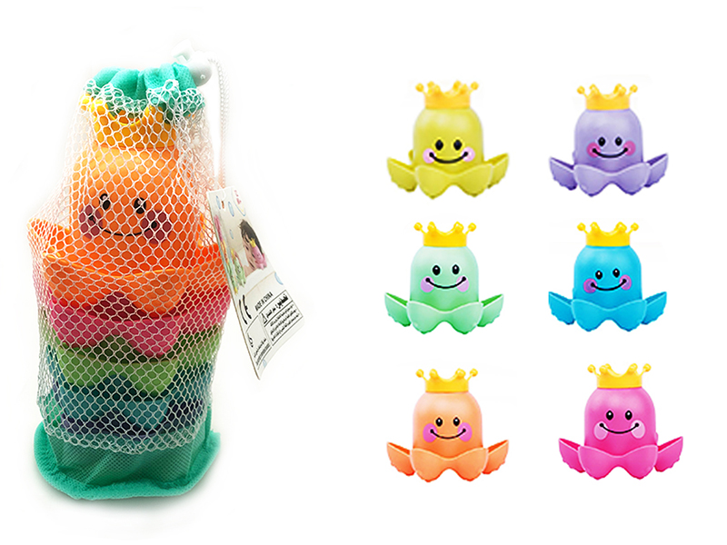 Octopus Stacked Cup Baby Bathing Toys 6pcs