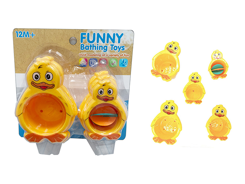 Duck Stacked Cup Baby Bathing Toys 5pcs