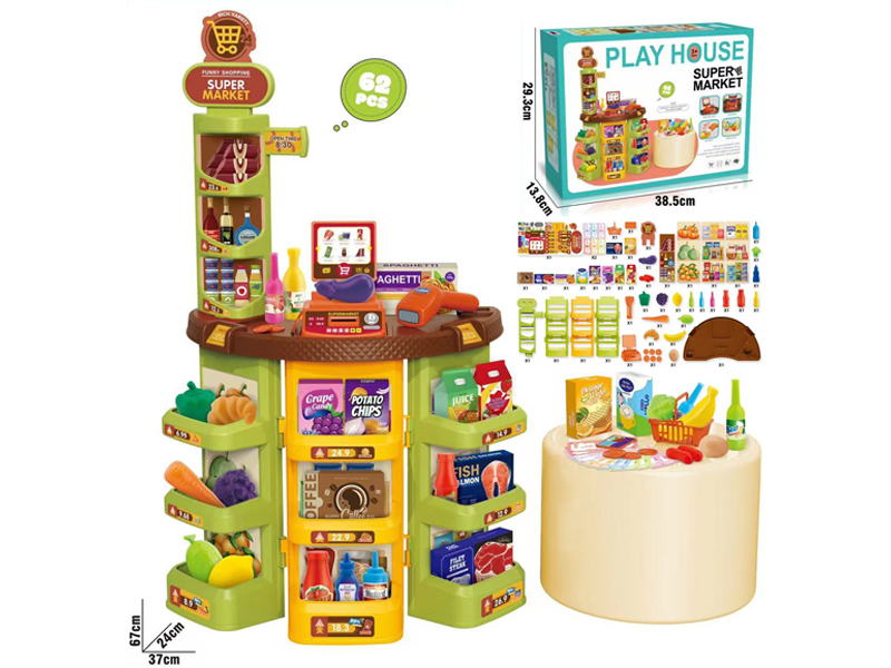 62PCS Supermarket Counter Set