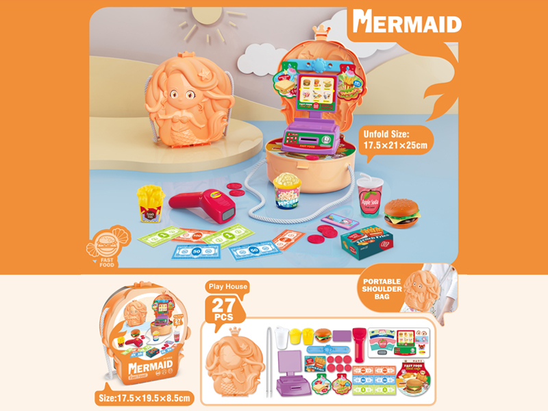 27PCS Mermaid Burger Shop Shoulder Bag