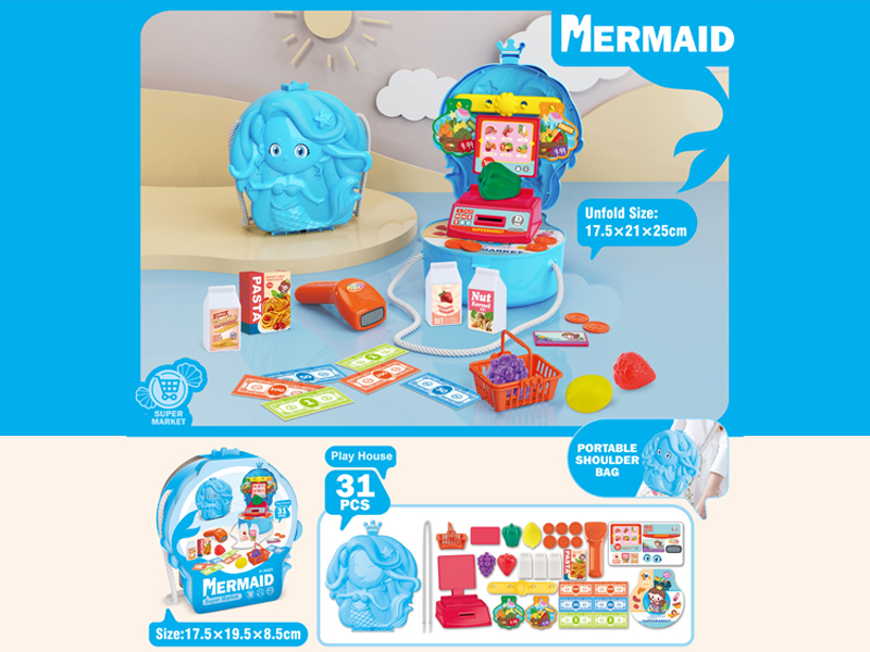31PCS Mermaid Supermarket Shoulder Bag
