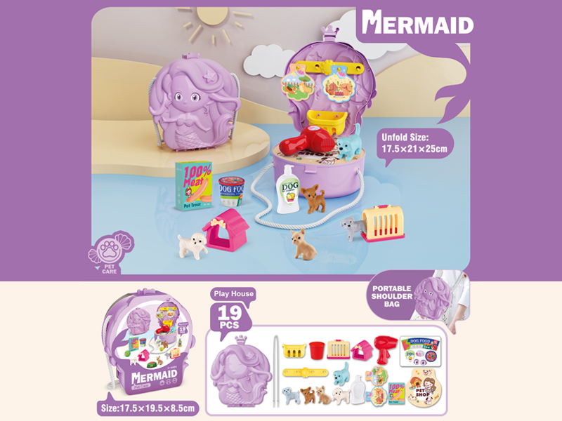 19PCS Mermaid Pet Shop Shoulder Bag