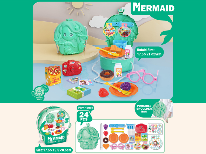 24PCS Mermaid Picnic Shoulder Bag
