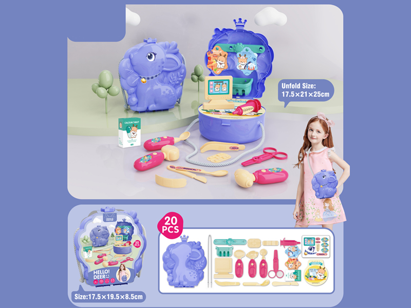 20PCS Fawn Doctor Toy Table Shoulder Bag