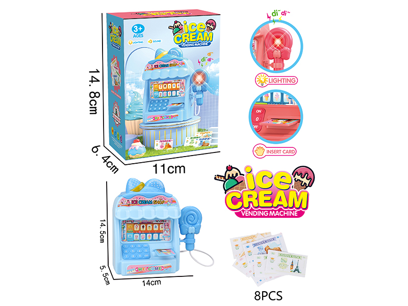 Simulated Ice Cream Vending Machine With Light And Sound(Blue)