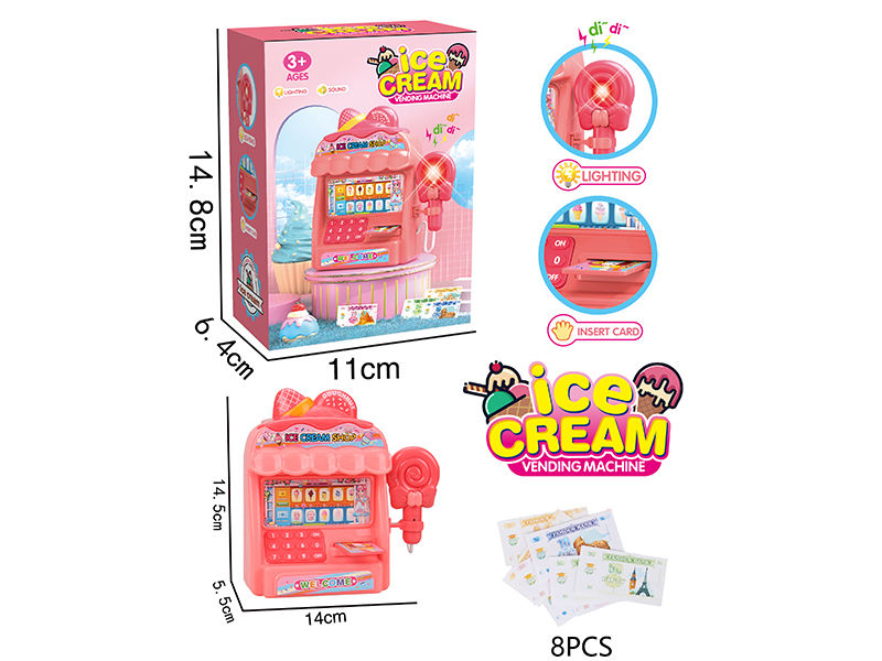 Simulated Ice Cream Vending Machine With Light And Sound(Red)
