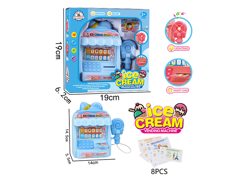 Simulated Ice Cream Vending Machine With Light And Sound(Blue)