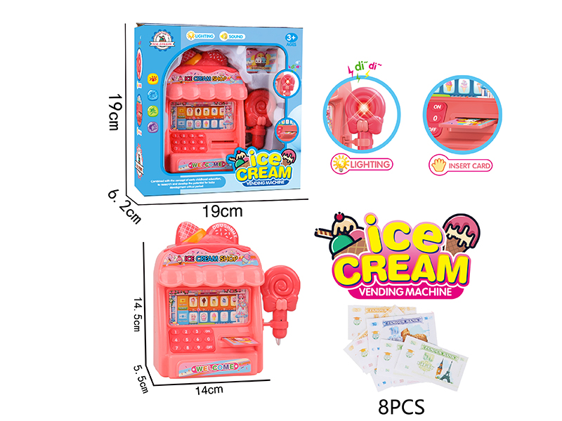 Simulated Ice Cream Vending Machine With Light And Sound(Red)