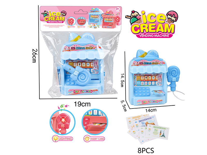 Simulated Ice Cream Vending Machine With Light And Sound(Blue)