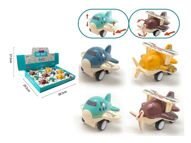 12PCS Friction Alloy Aircraft