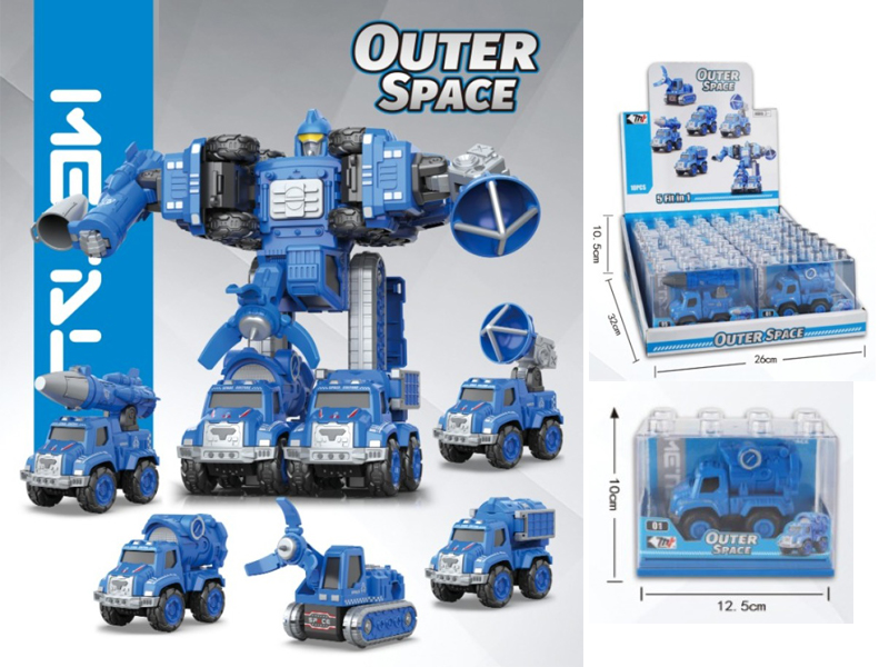 10PCS Alloy Space Warrior  Transformable Robot