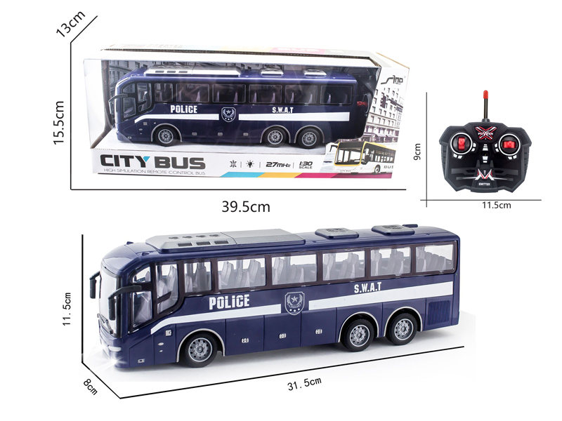 1:30 4CH R/C Special Police Bus With Light