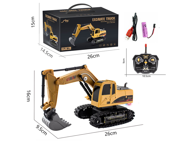 1:24  5CH R/C Crawler Excavators With Light