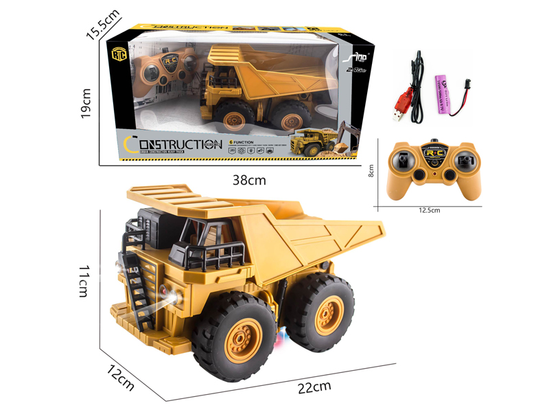 1:24 2.4G 6CH R/C Heavy Industry Dump Truck With Light