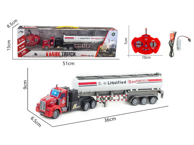 1:48 4CH R/C Tank Trailer With Light